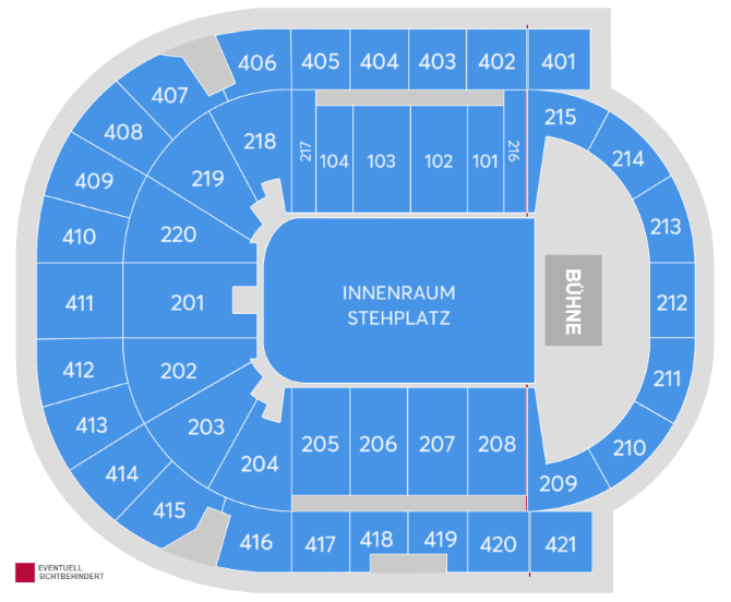 Uber Arena seating plan