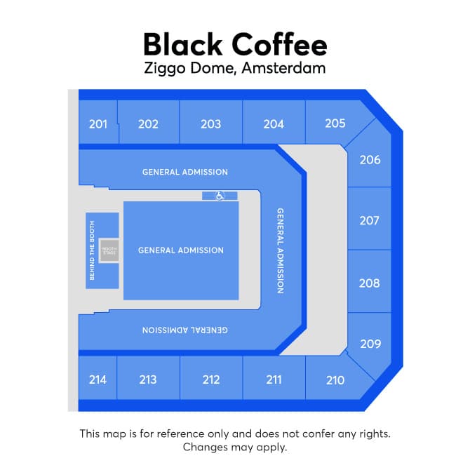 Zaalplattegrond Ziggo Dome