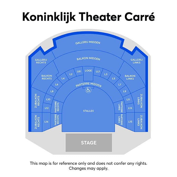 Koninklijk Theater Carre seating plan