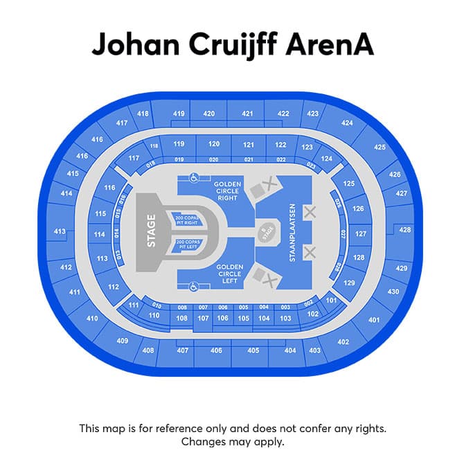 Johan Cruijff ArenA seating plan
