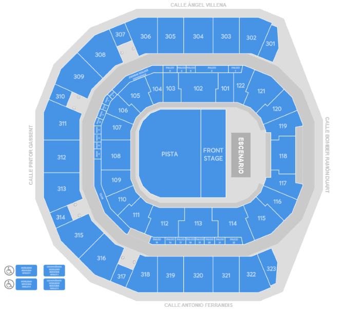 Roig Arena seating plan