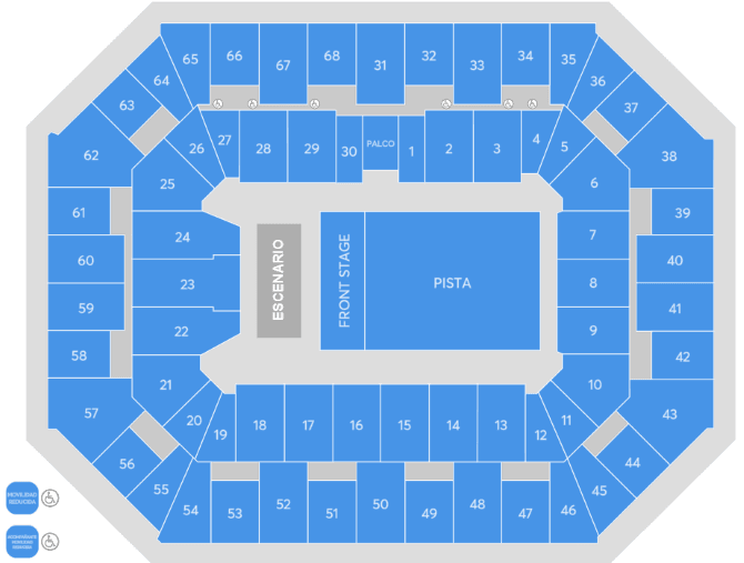 Pabellón Príncipe Felipe seating plan