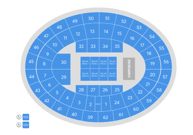 Olimpic Arena Badalona seating plan