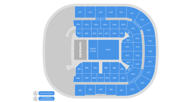Palacio de Dep. Martín Carpena seating plan