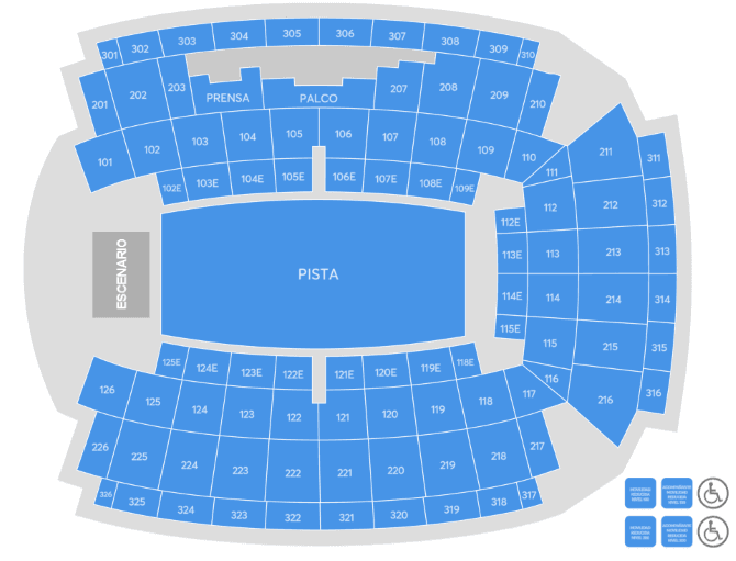 Palau Sant Jordi seating plan