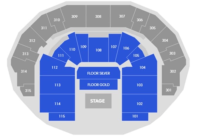 Etihad Arena, Yas Bay seating plan