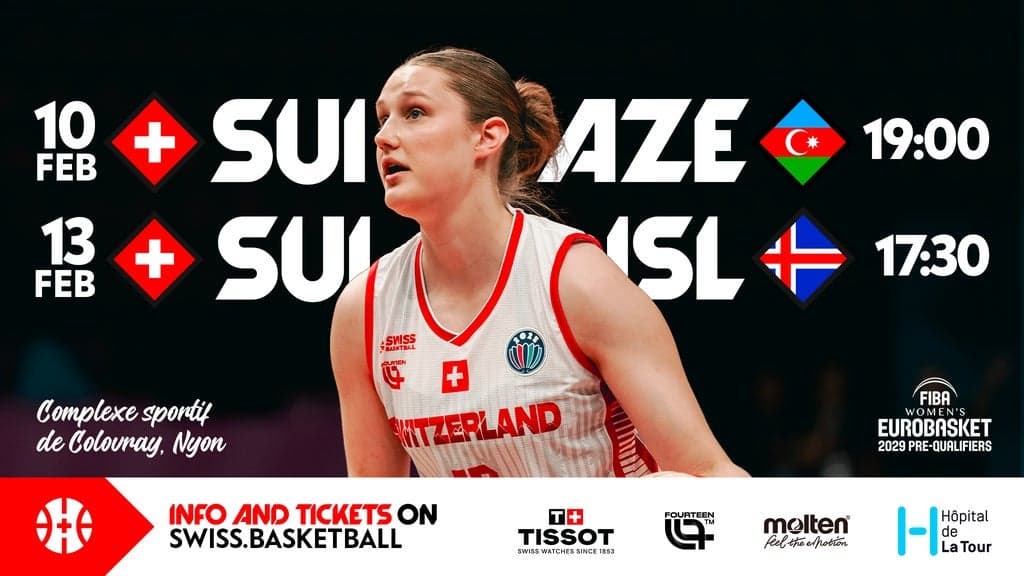 FIBA Women's EuroBasket 29 Pre-Qualifiers- 2 Games (SUI-AZE + SUI-ISL)