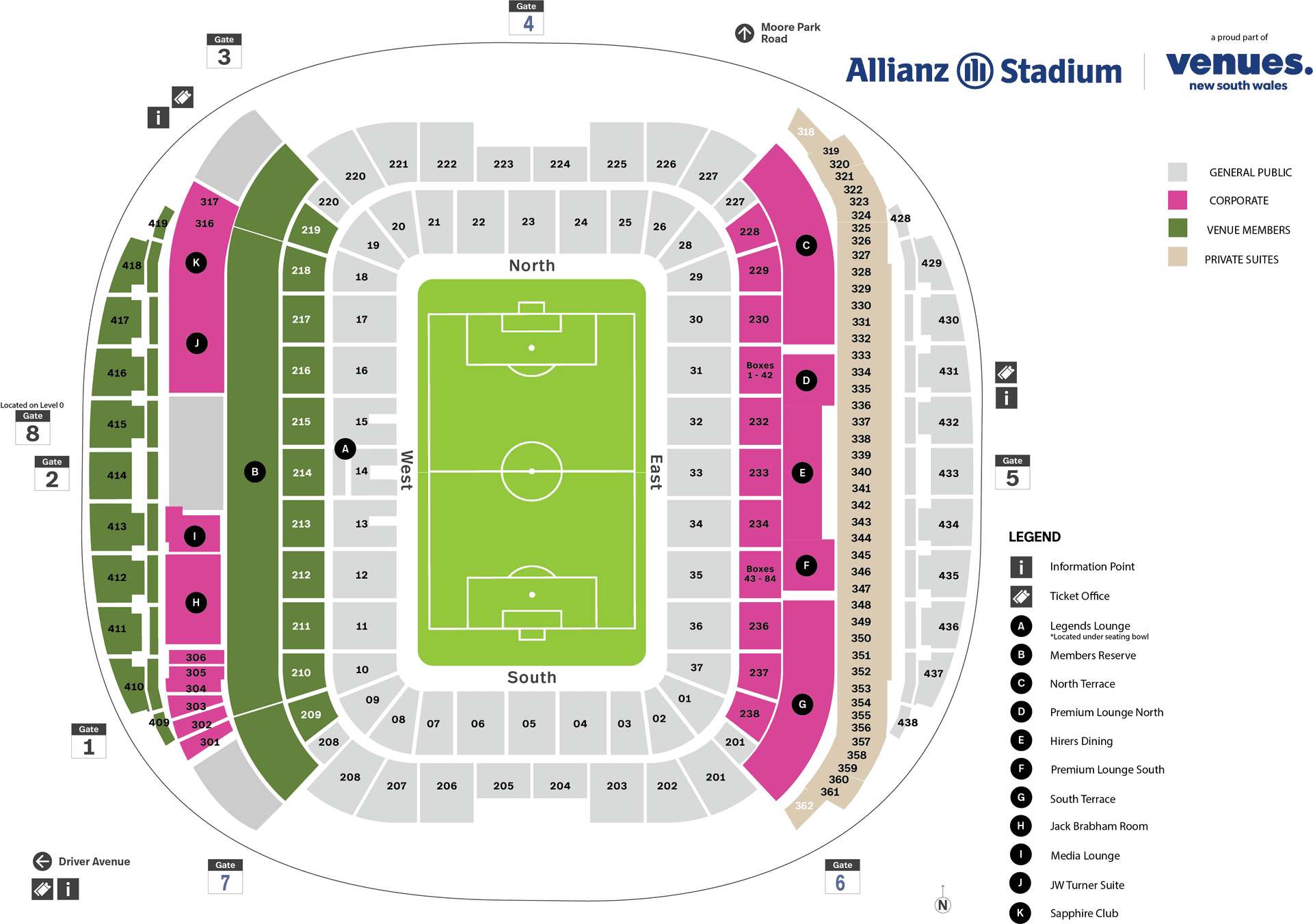 Allianz Stadium seating plan