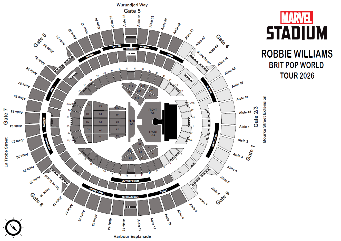 Marvel Stadium seating plan