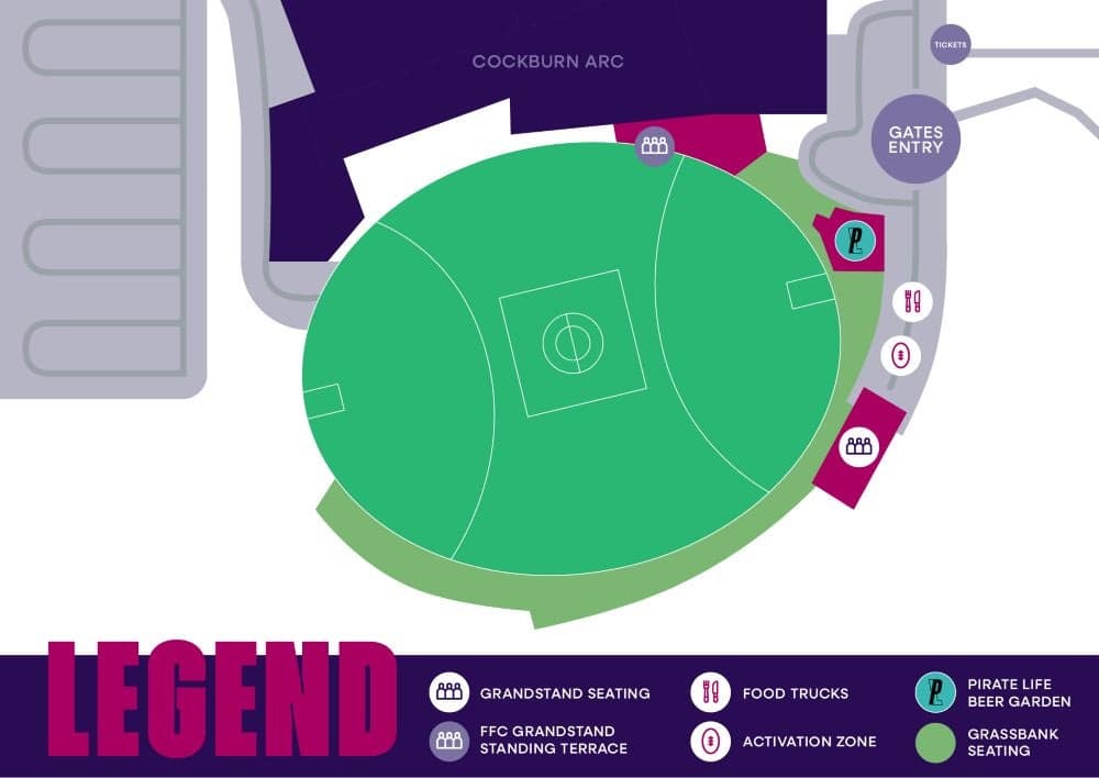 Cockburn ARC Oval seating plan