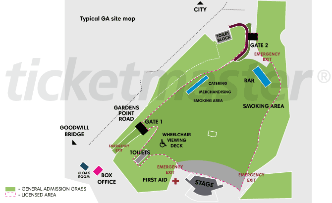 Riverstage seating plan