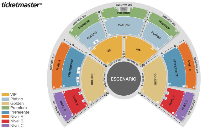 GRAN CARPA SANTA FE seating plan
