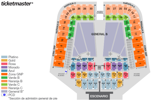 Estadio GNP Seguros seating plan