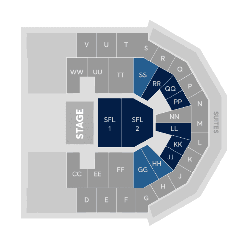 Wolfbrook Arena seating plan