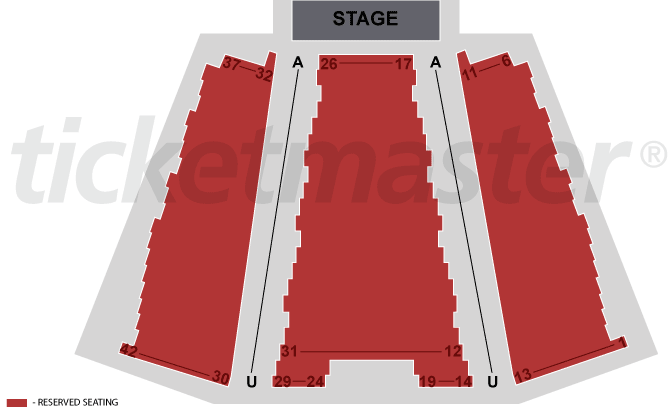 SkyCity Theatre seating plan