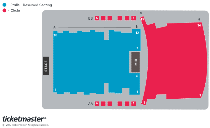 Whitby Pavilion Theatre seating plan