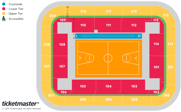 Copper Box Arena seating plan
