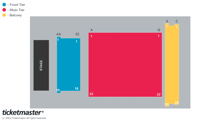 Corn Exchange, Brighton seating plan