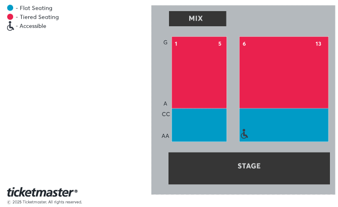 The Pound Arts Centre seating plan