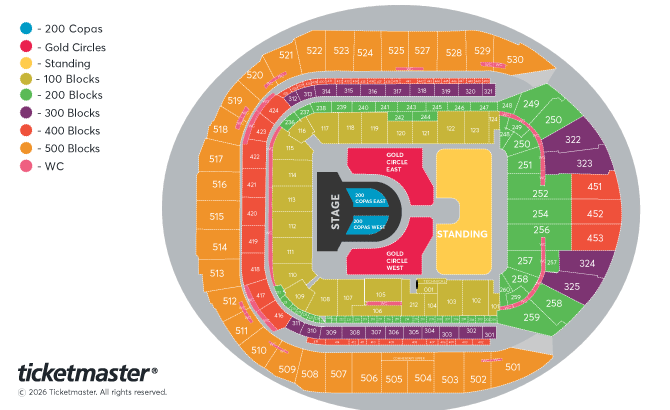 Tottenham Hotspur Stadium seating plan