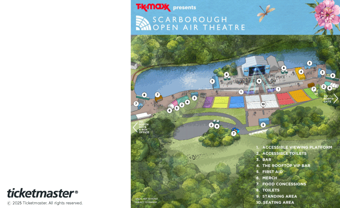 Scarborough Open Air Theatre seating plan