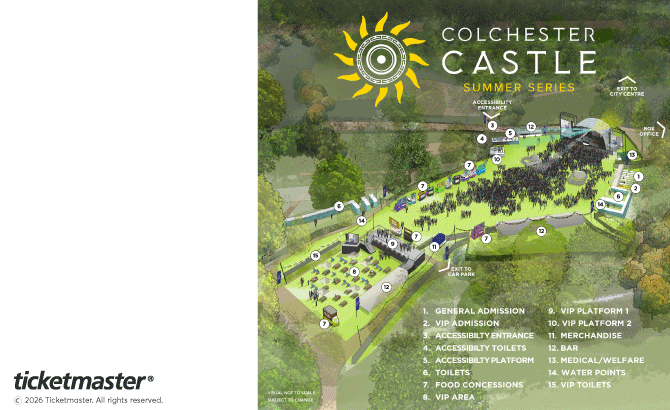 Colchester Castle Park seating plan