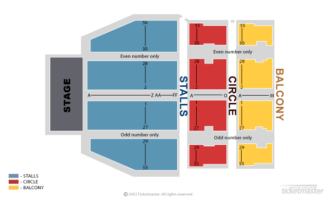 Blackpool Opera House seating plan