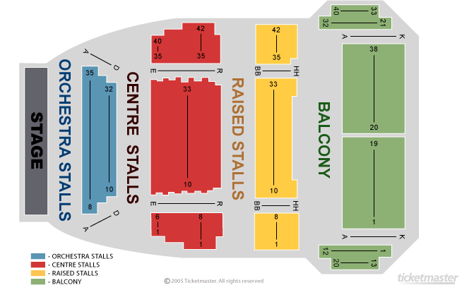 Perth Concert Hall seating plan