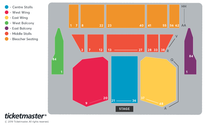 Margate Winter Gardens seating plan