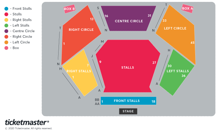 Wyvern Theatre seating plan