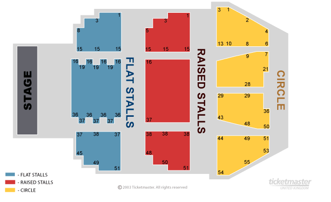 White Rock Theatre seating plan