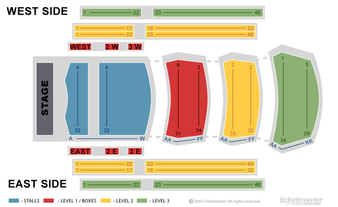 The Glasshouse International Centre for Music seating plan