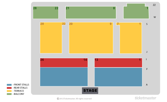 Princes Hall Aldershot seating plan