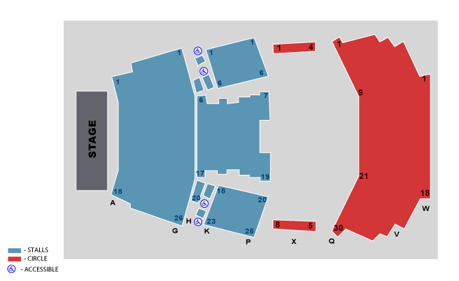 Durham Gala Theatre seating plan