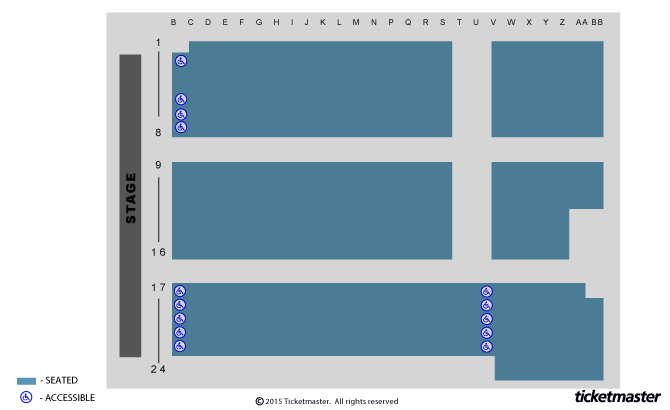 Stafford Gatehouse Theatre seating plan