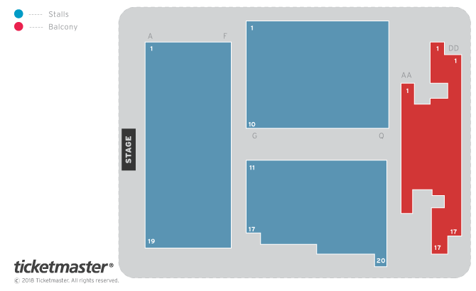 Hazlitt Theatre seating plan
