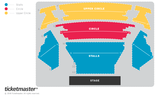 Wycombe Swan Theatre seating plan