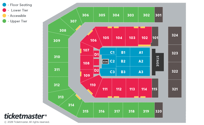 Co-op Live seating plan