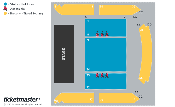 Reading Concert Hall seating plan