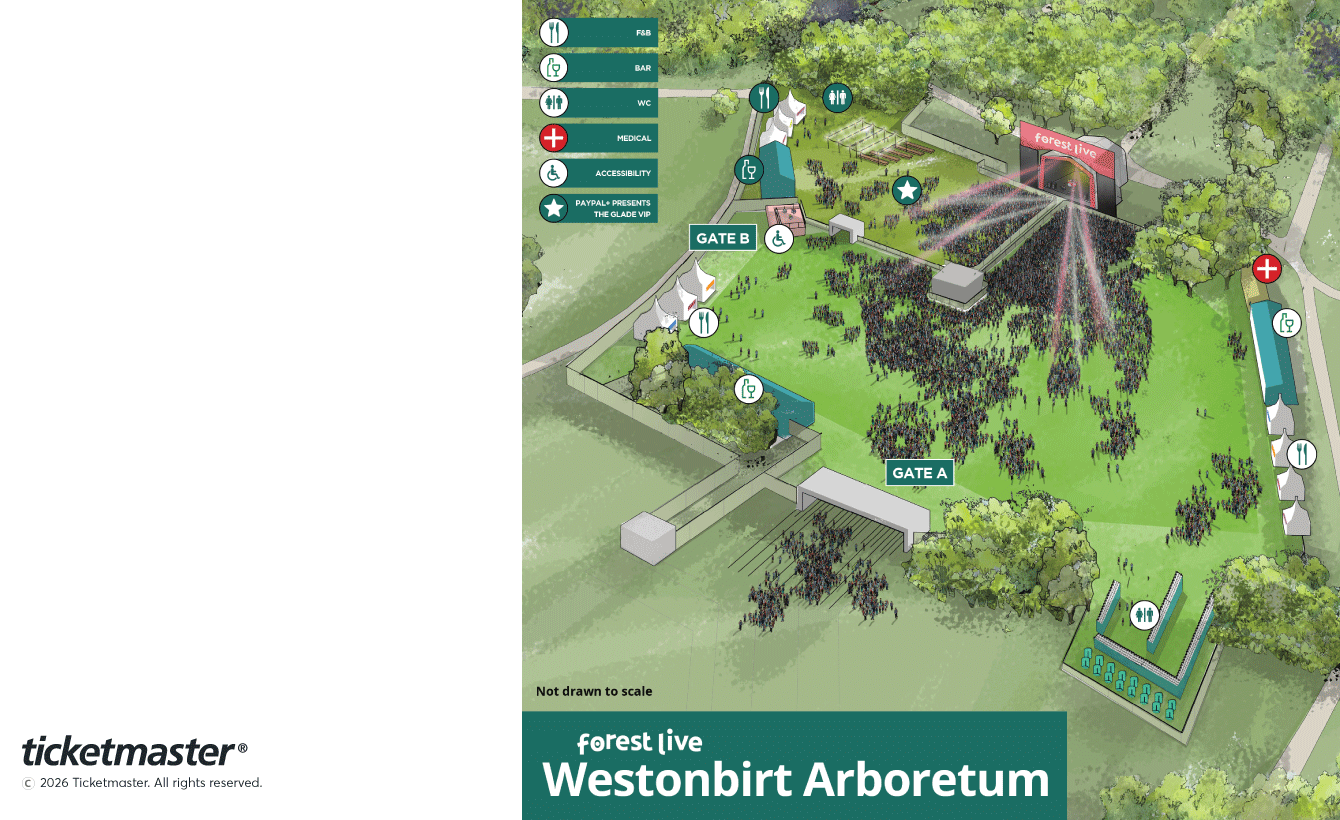Westonbirt Arboretum seating plan