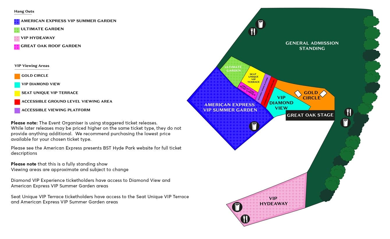 Hyde Park seating plan