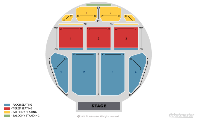 Plymouth Arena seating plan