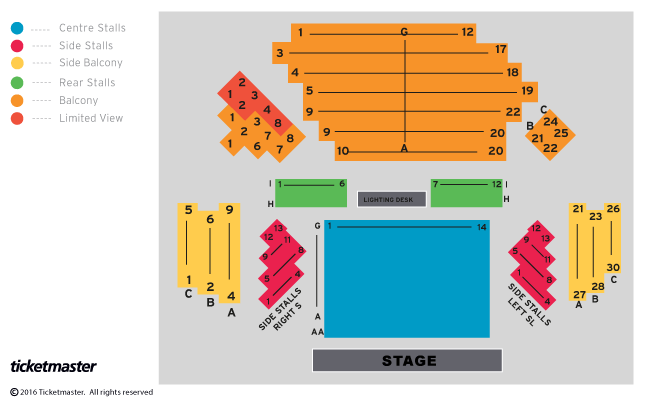 The Y Theatre seating plan