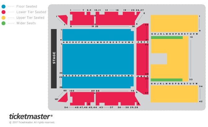 De Montfort Hall seating plan