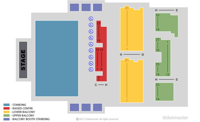 O2 Academy Glasgow seating plan
