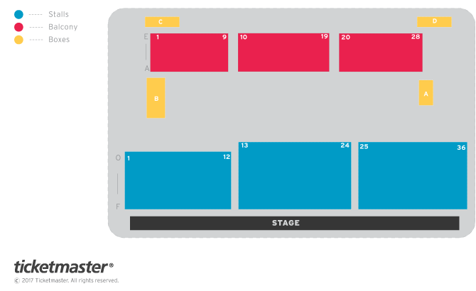 The Regal, Evesham seating plan