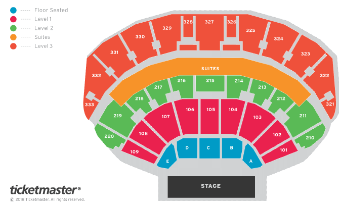 Leeds First Direct Bank Arena seating plan