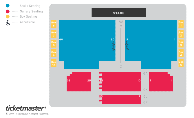 The Great Hall, Exeter seating plan