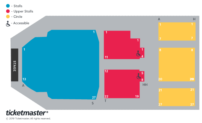 Ashcroft Theatre seating plan