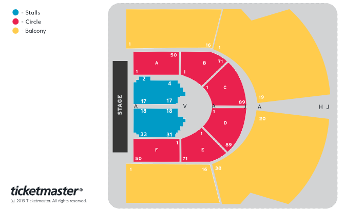 Victoria Theatre seating plan